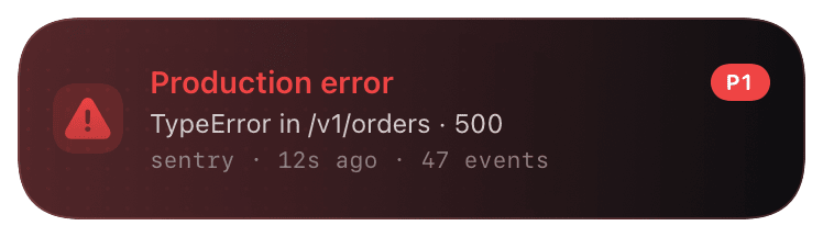 alert (primary) Live Activity preview