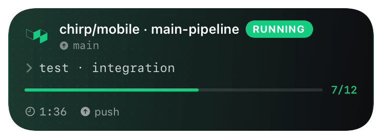 buildkite (running) Live Activity preview