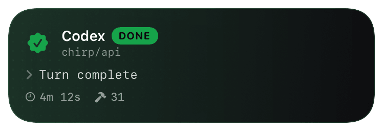 codex (done) Live Activity preview