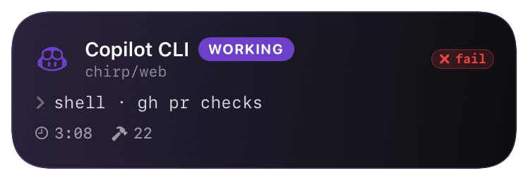 copilot (tool-failed) Live Activity preview