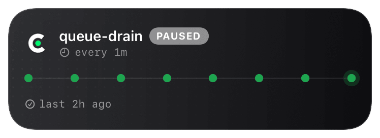 cronitor (paused) Live Activity preview