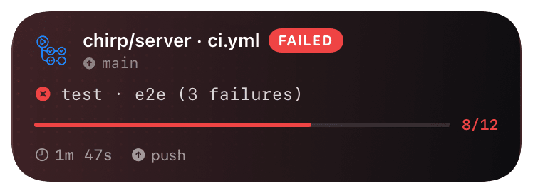 gh-actions (failed) Live Activity preview