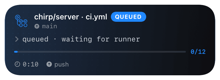 gh-actions (queued) Live Activity preview
