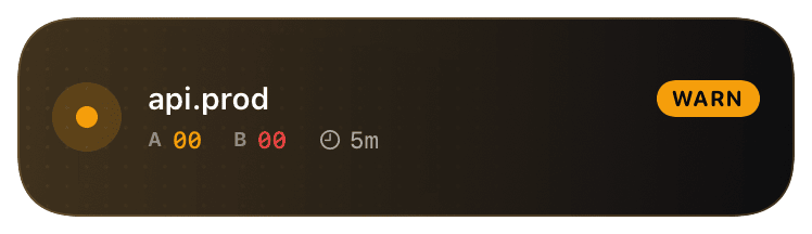 health (warning) Live Activity preview