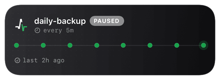 healthchecks (paused) Live Activity preview