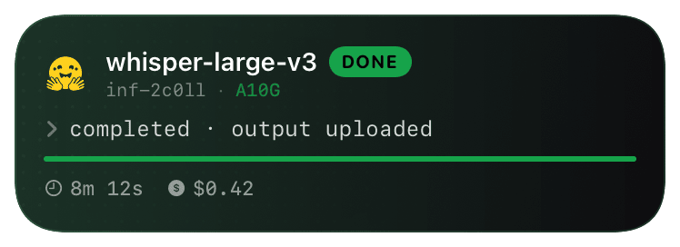 hf-inference (done) Live Activity preview