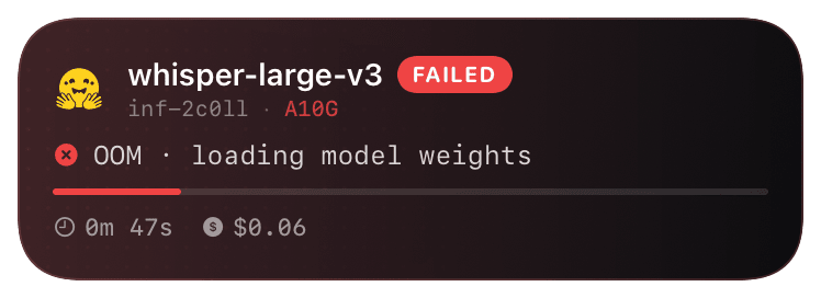 hf-inference (failed) Live Activity preview