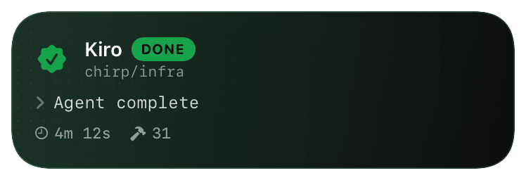 kiro (done) Live Activity preview