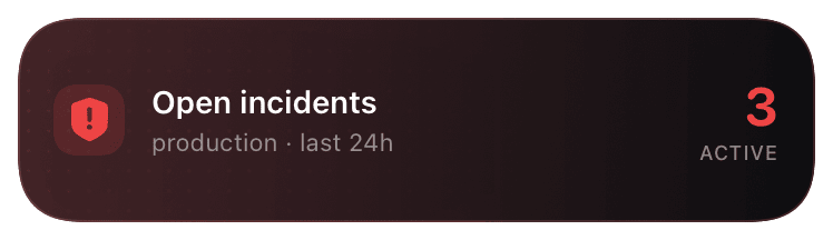 number (red) Live Activity preview