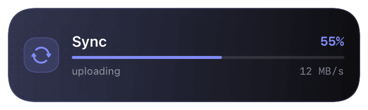 progress (indigo-55) Live Activity preview