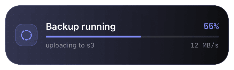 progress (primary) Live Activity preview