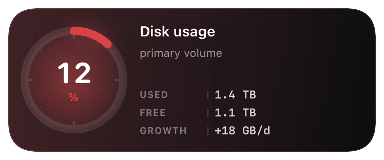 radial (red) Live Activity preview