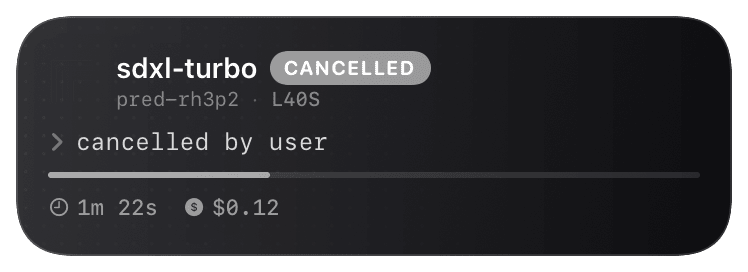 replicate (cancelled) Live Activity preview