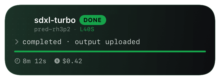 replicate (done) Live Activity preview