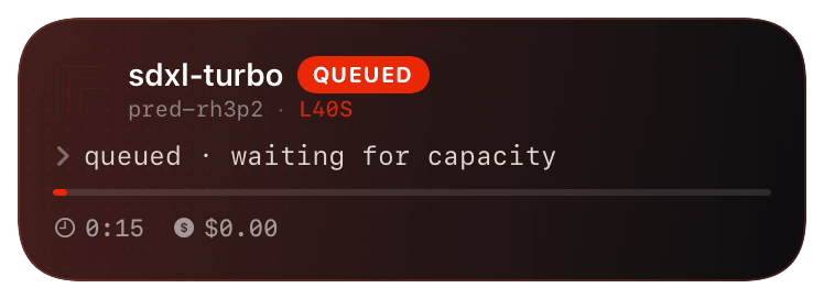 replicate (queued) Live Activity preview