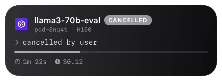 runpod (cancelled) Live Activity preview