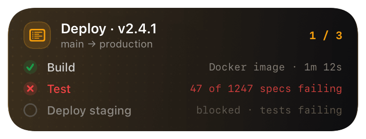 stack (amber) Live Activity preview