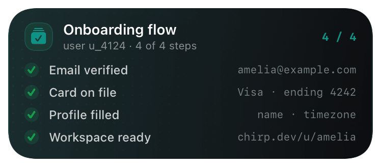 stack (teal) Live Activity preview