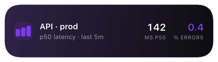 stats (purple) Live Activity preview