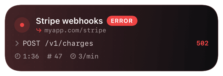 webhook-inspector (forward-error-downstream-5xx) Live Activity preview