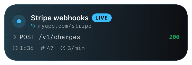 webhook-inspector (live-forwarded) Live Activity preview