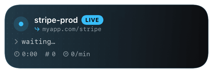 webhook-inspector (primary) Live Activity preview